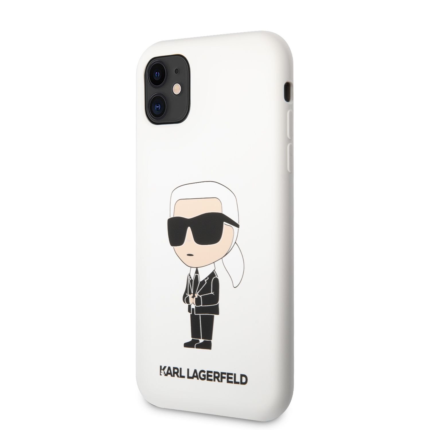 Karl Lagerfeld Liquid Silicone Ikonik NFT Zadní Kryt pro iPhone 11 White Nové