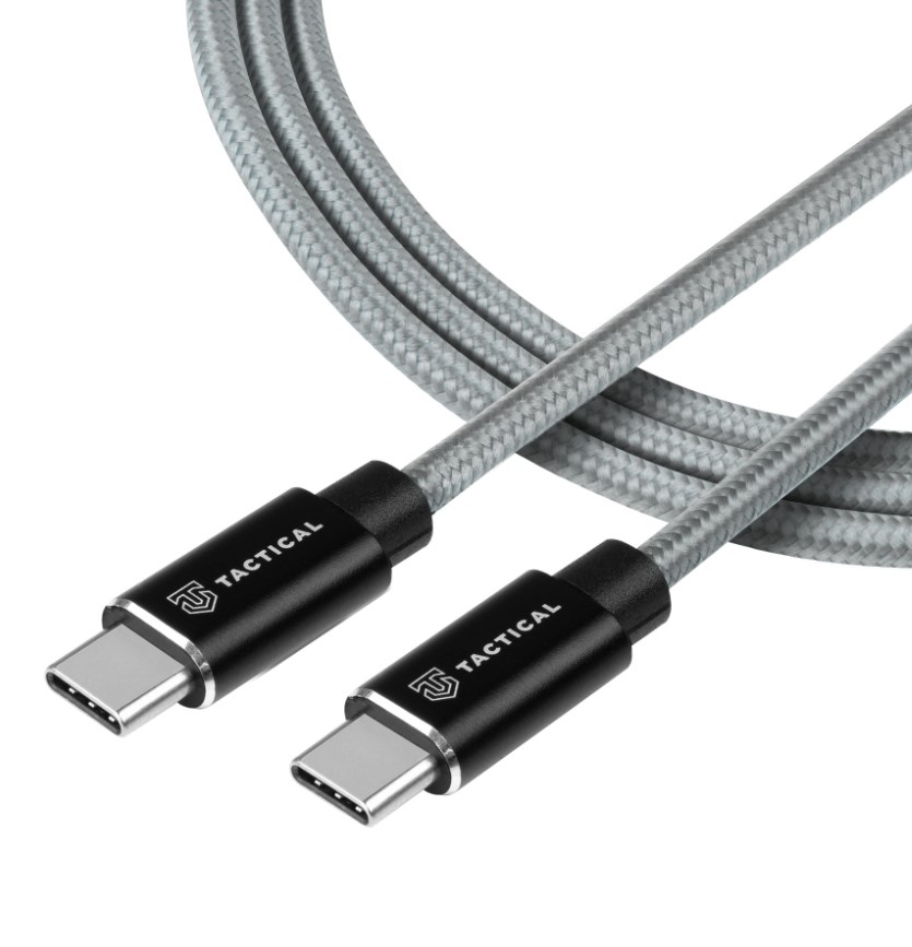 Tactical Fast Rope Aramid Cable USB-C/USB-C 100W 20V/5A 0.3m Grey Nové