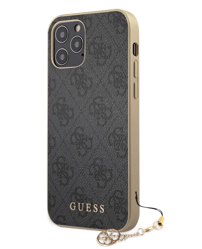 Guess 4G Charms Zadní Kryt pro iPhone 12/12 Pro 6.1 Grey Nové