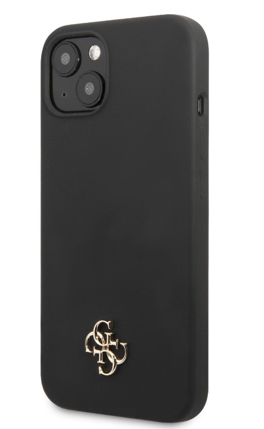 Guess 4G Silicone Metal Logo Zadní Kryt pro iPhone 13 mini Black Nové