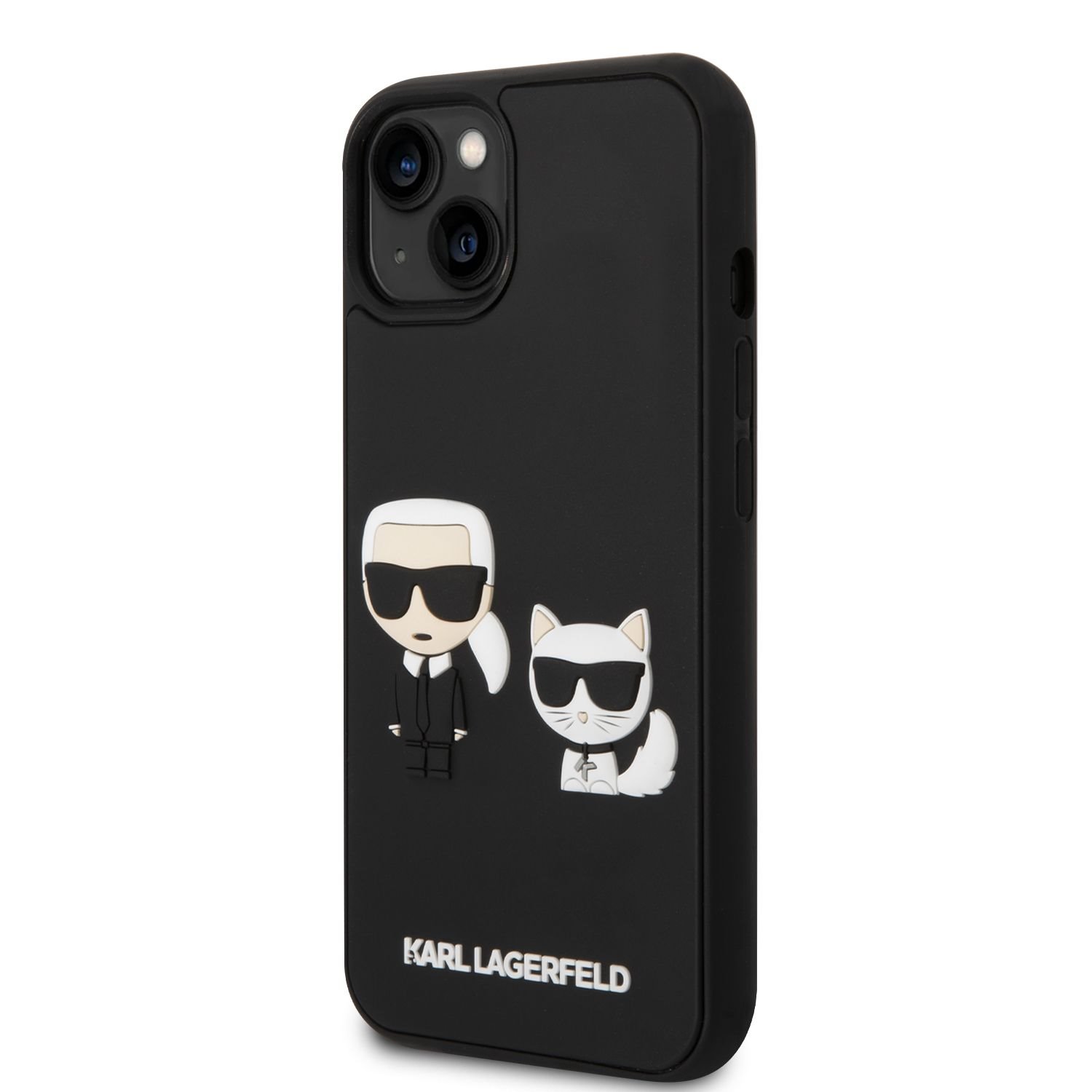 Karl Lagerfeld and Choupette 3D Kryt pro iPhone 14 Plus Black Nové