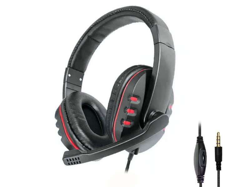DeTech Drátový headset P30 s mikrofonem - černý Nové