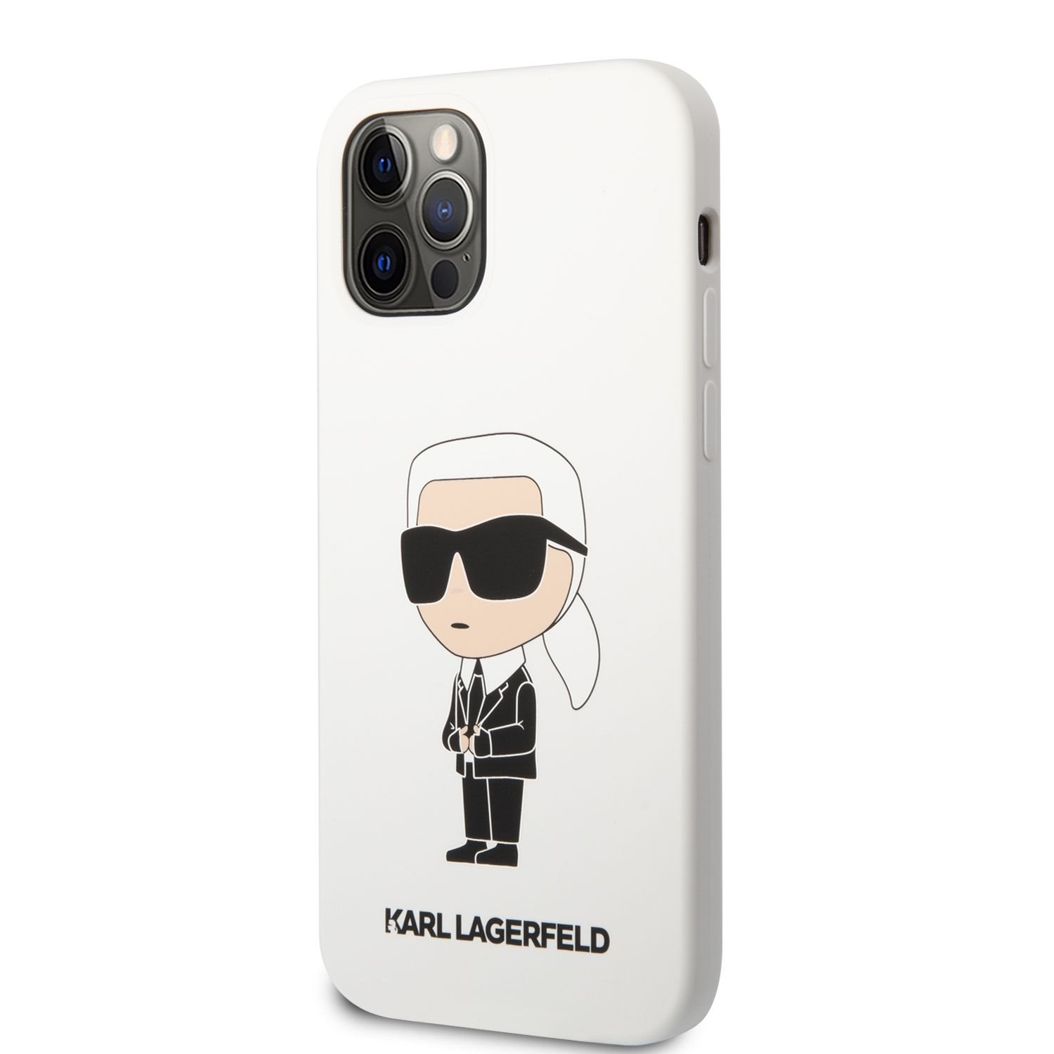 Karl Lagerfeld Liquid Silicone Ikonik NFT Zadní Kryt pro iPhone 12/12 Pro White Nové
