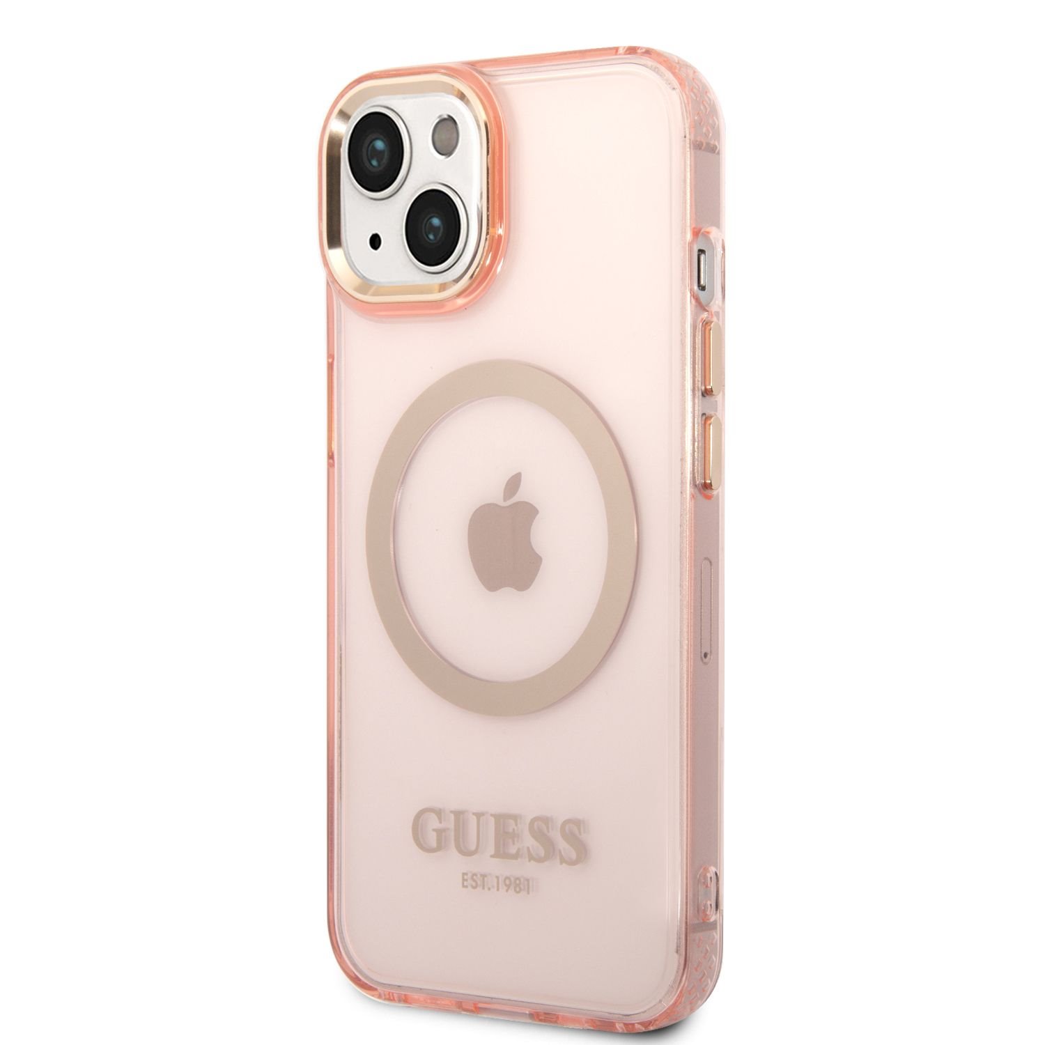 Guess Translucent MagSafe Kompatibilní Zadní Kryt pro iPhone 14 Plus Pink Nové