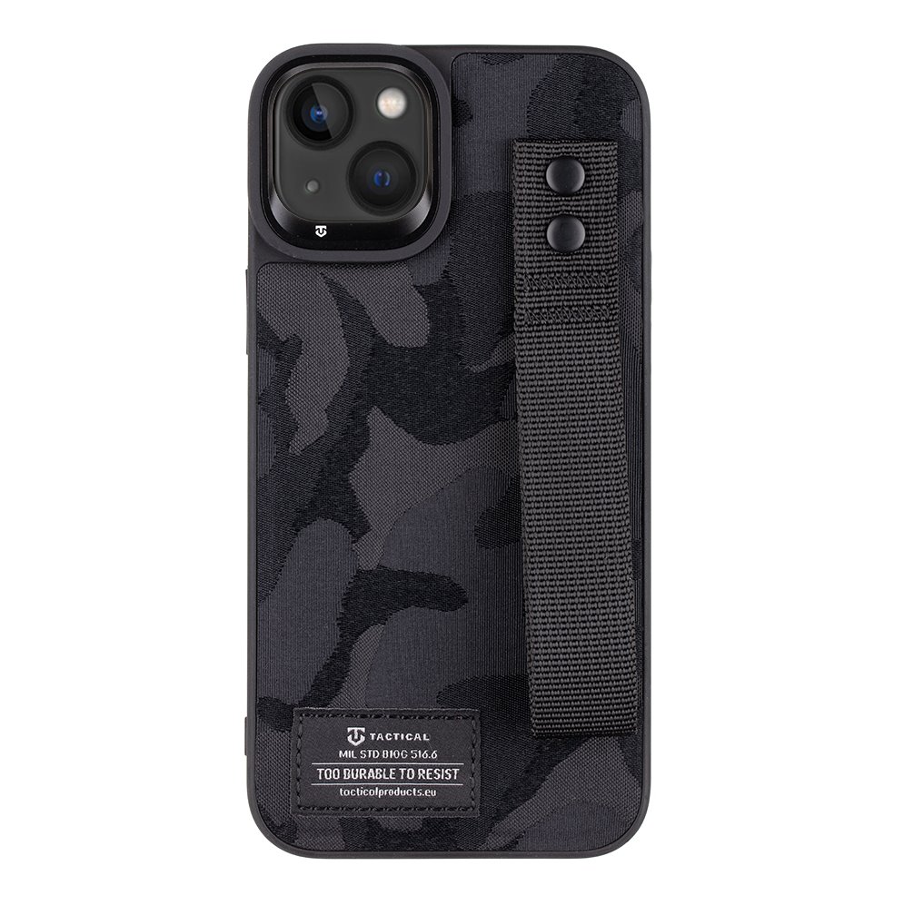 Tactical Camo Troop Drag Strap Kryt pro Apple iPhone 14 Plus Black Nové