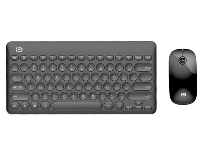 DeTech Bezdrátová klávesnice D IK6620 s myší - EN/černá Nové