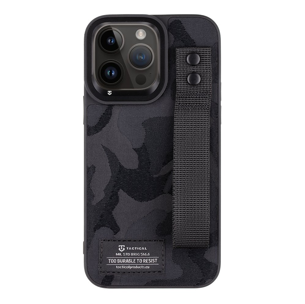 Tactical Camo Troop Drag Strap Kryt pro Apple iPhone 14 Pro Max Black Nové