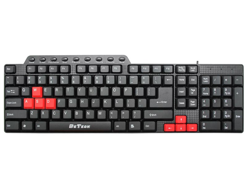 DeTech Herní klávesnice DE6086 - EN/černá Nové