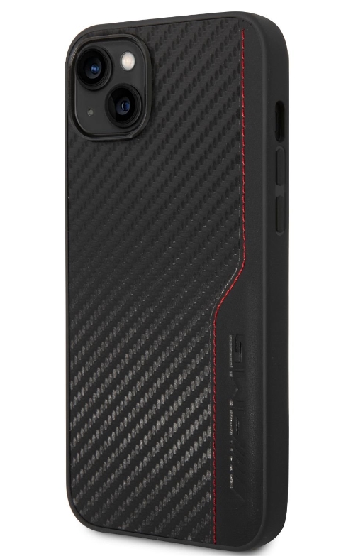 AMG PU Carbon Effect Zadní Kryt pro iPhone 14 Plus Black Nové