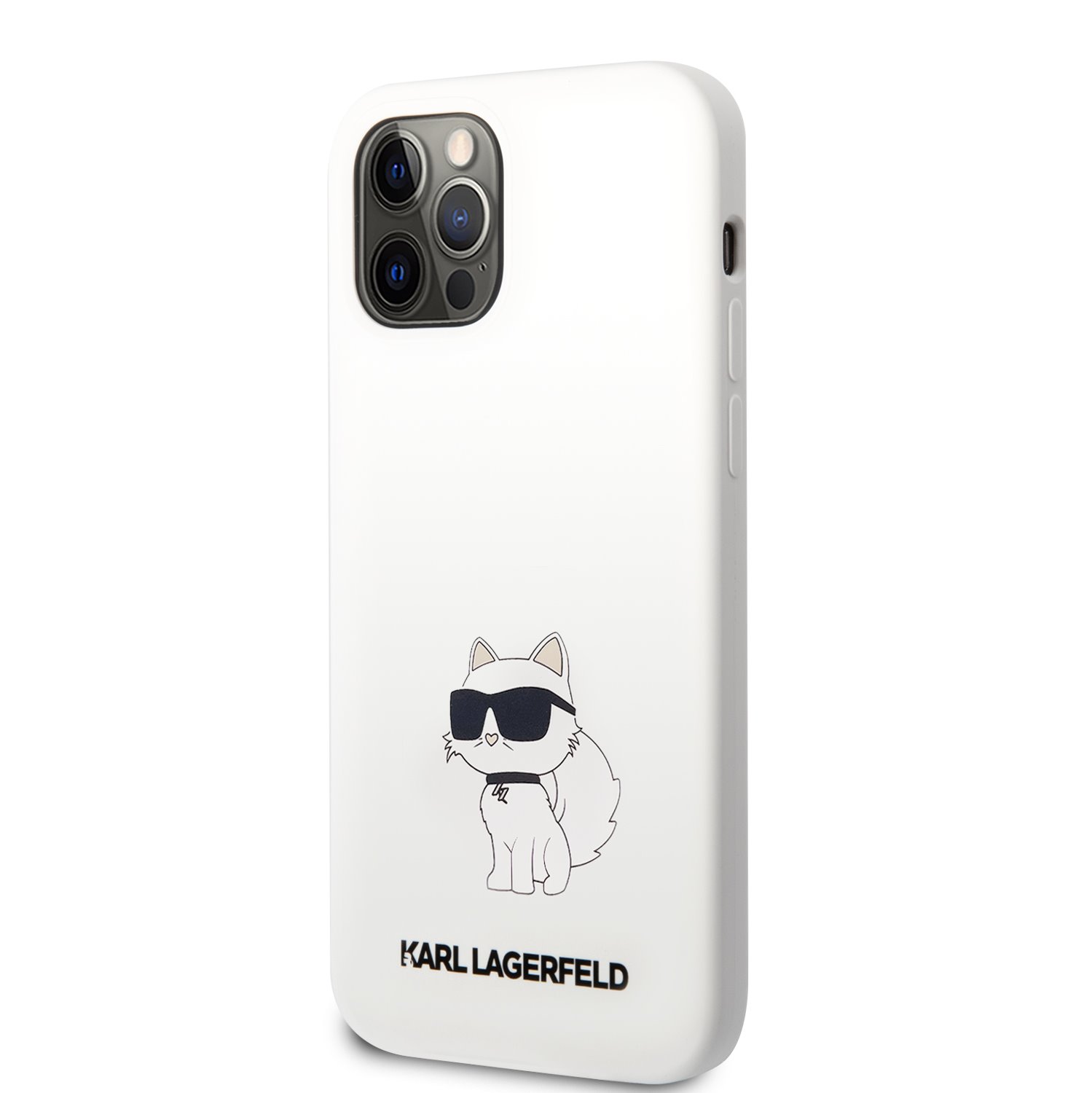 Karl Lagerfeld Liquid Silicone Choupette NFT Zadní Kryt pro iPhone 12/12 Pro White Nové