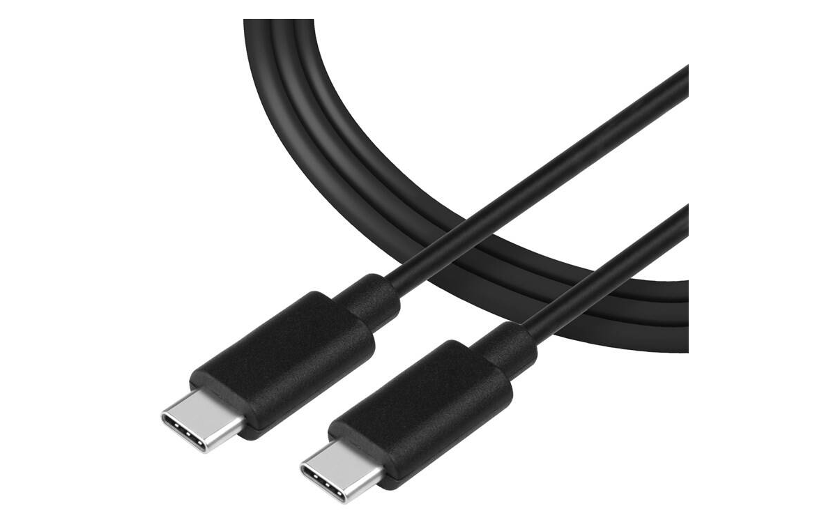 DeTech Datový kabel z USB-C do USB-C - 1m - černý Nové
