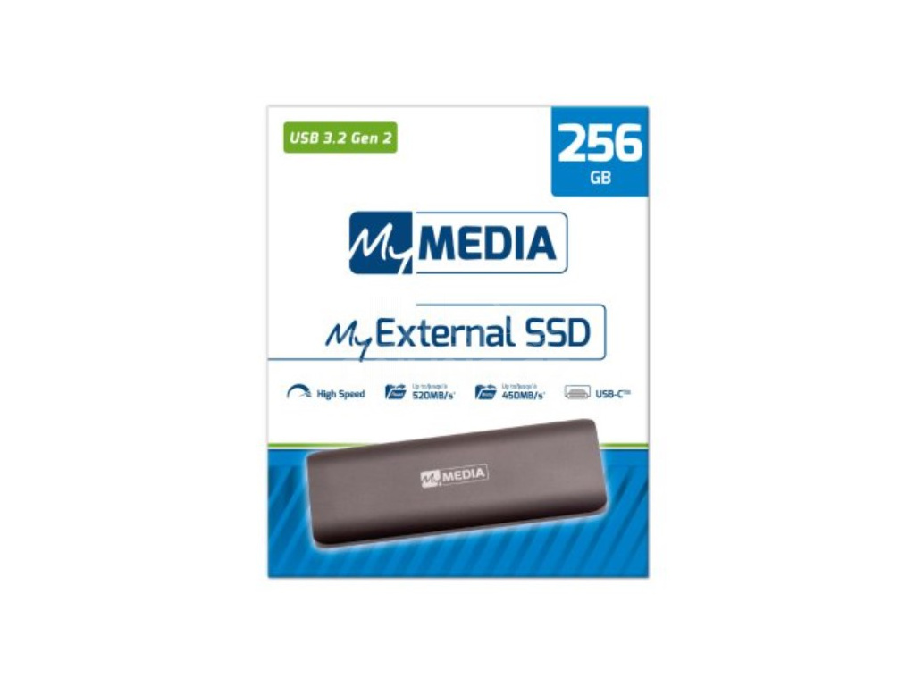 DeTech My MEDIA externí SSD disk 256 GB USB 3.2 Nové