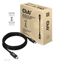 Club3D CAC-1578 USB4.0, USB-C -> USB-C, 40Gbps, PD240W, 2m Club3D Kabel USB4 Gen3x2 Type-C Oboustranný kabel 8K60Hz, Data 40 Gbps, PD 240W(48V/5A) EPR M/M 2m