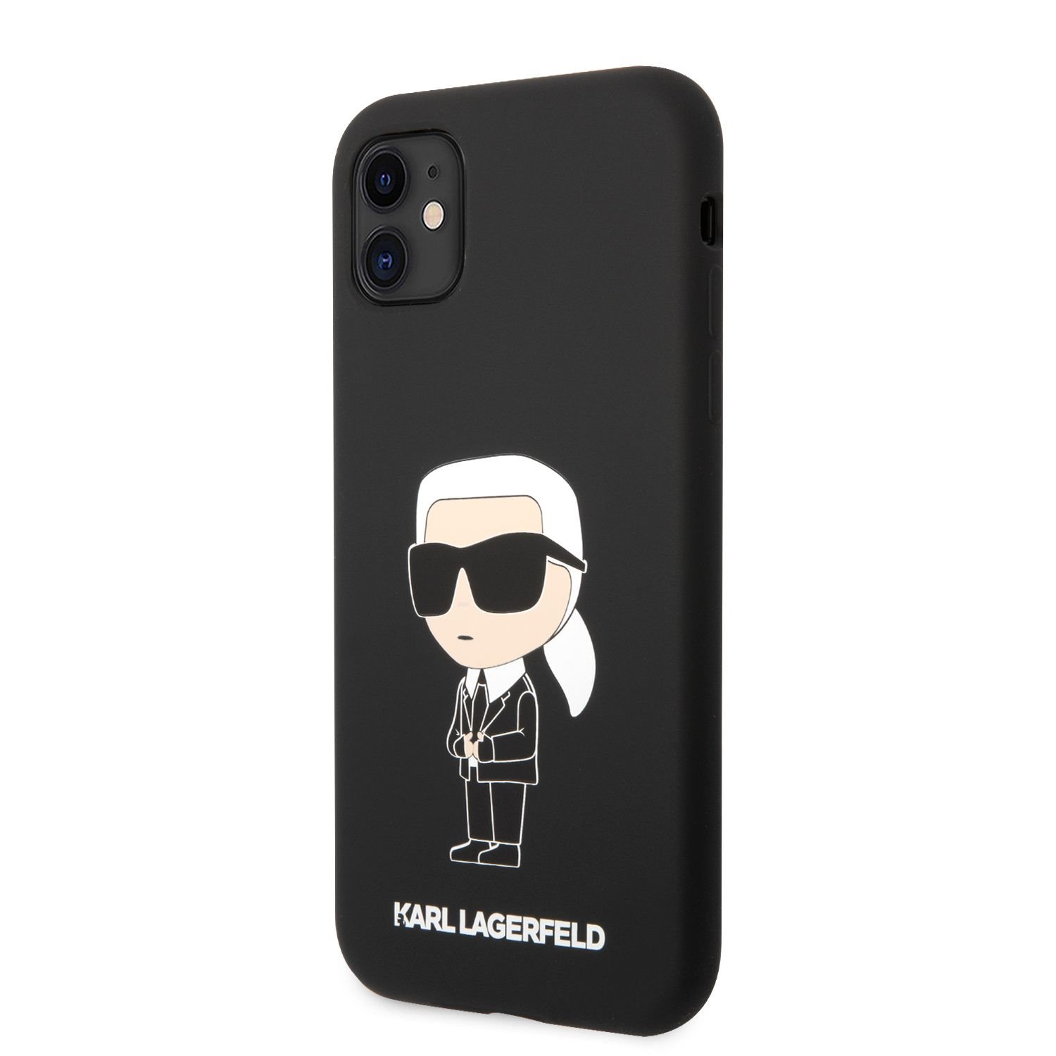Karl Lagerfeld Liquid Silicone Ikonik NFT Zadní Kryt pro iPhone 11 Black Nové