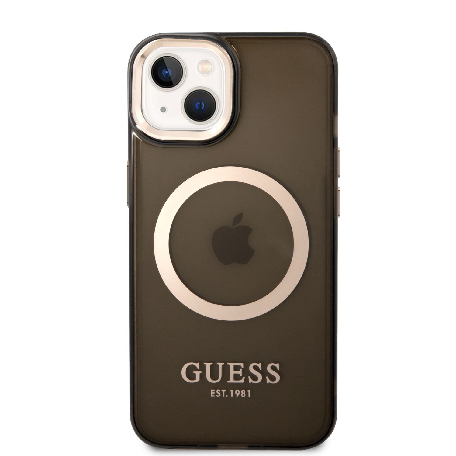 Guess Translucent MagSafe Kompatibilní Zadní Kryt pro iPhone 14 Plus Black Nové