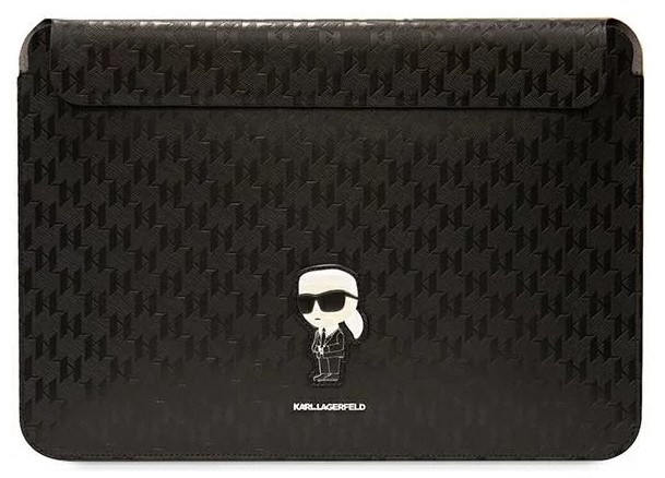 Karl Lagerfeld Saffiano Monogram Ikonik Computer Sleeve 14" Black Nové