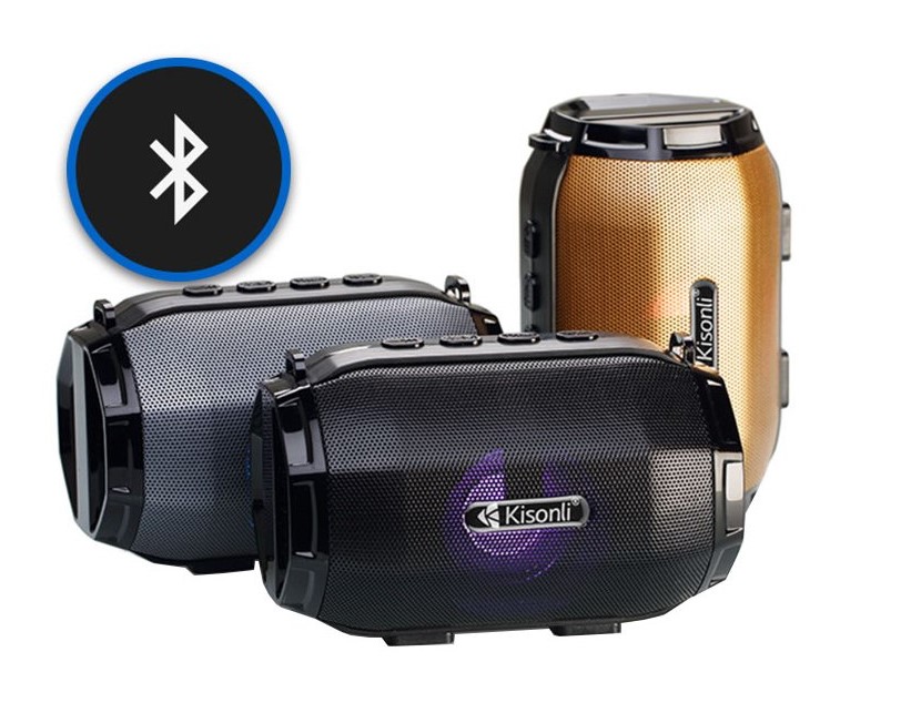 DeTech Bluetooth reproduktor Kisonli LED-904 - černý Nové
