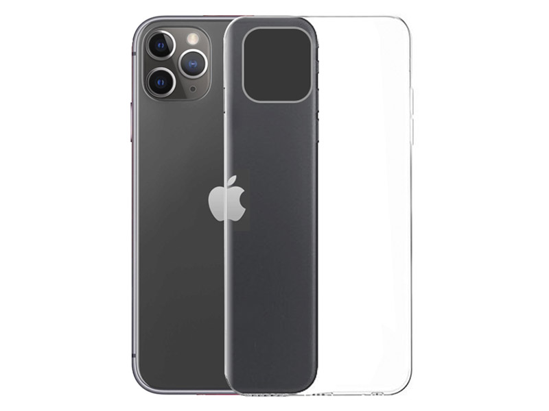 DeTech Silikonový ochranný obal pro iPhone 11 Pro Max - průhledný Nové