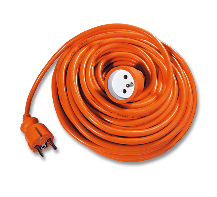 Ecolite prodlužovací kabel 20m FX1-20 Prodlužovací přívod - spojka, 1z. 20m, 3 x 1mm2, oranžová FX1-20