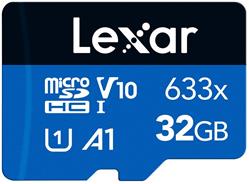 Lexar microSDHC Class 10 32 GB LMS0633032G-BNNNG Lexar paměťová karta 32GB High-Performance 633x microSDHC™ UHS-I, (čtení/zápis:100/20MB/s) C10 A1 V10 U1
