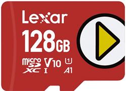 Lexar paměťová karta 128GB PLAY microSDXC™ UHS-I cards, čtení 150MB/s C10 A1 V10 U1