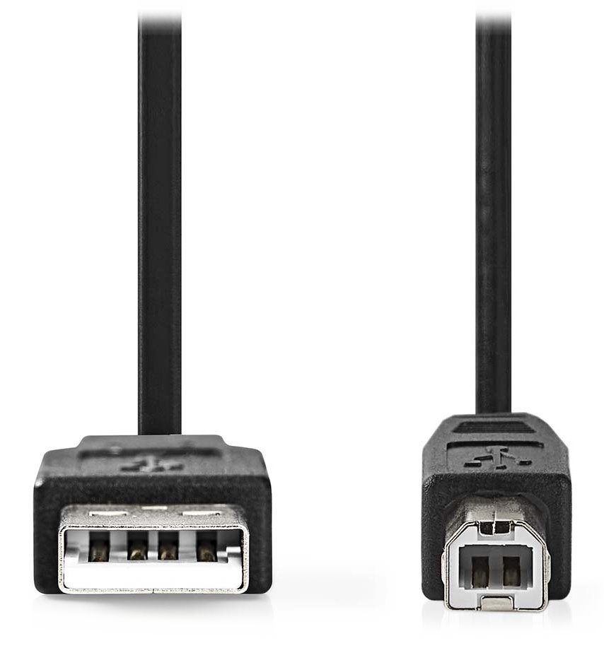 NEDIS kabel USB 2.0/ zástrčka USB-A - zástrčka USB-B/ k tiskárně apod./ černý/ bulk/ 5m