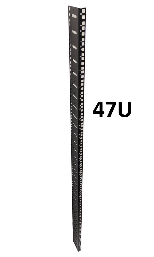 XtendLan Vertikální montážní lišta ECO 47U, pro servery šíře 480mm, černá