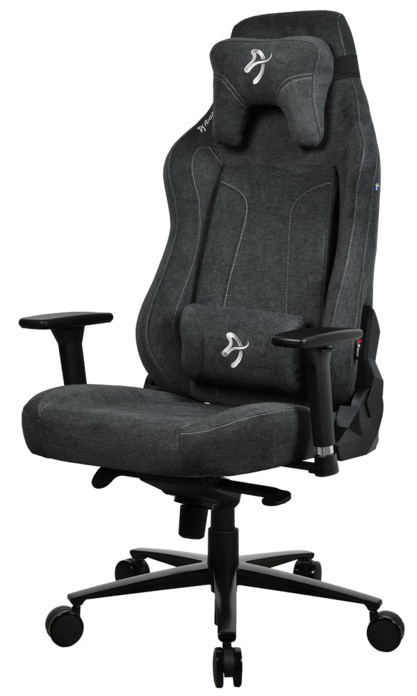 AROZZI herní židle VERNAZZA XL SoftFabric Dark Grey/ látkový povrch/ tmavě šedá