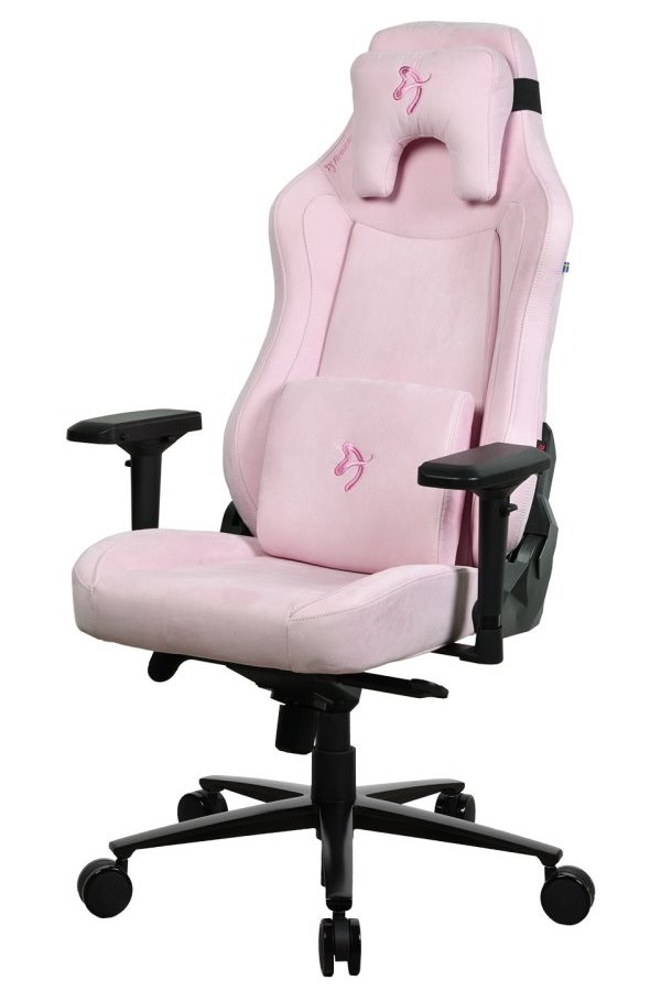 AROZZI herní židle VERNAZZA Supersoft Fabric Pink/ látkový povrch/ růžová
