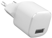 eSTUFF INFINITE USB-A Charger, EU, 12W, 100 % recyklovaný TPU, bílá