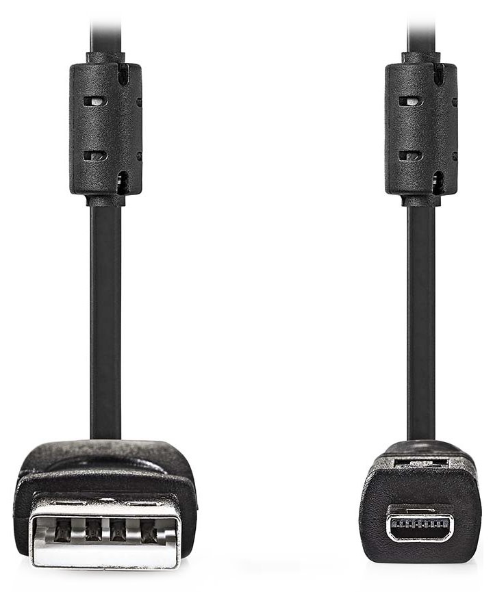 Nedis CCGL60810BK20 NEDIS kabel USB 2.0/ zástrčka USB-A - zástrčka UC-E6 8-Pins/ pro fotoaparát Panasonic, Fujitsu, Kodak/ černý/ bulk/ 2m