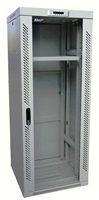 LEXI-Net 19" stojanový rozvaděč 24U 600x600 rozebiratelný, ventilační jednotka, termostat, kolečka, 600kg, sklo, šedý
