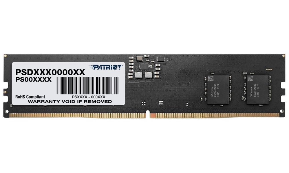 Patriot Signature 16GB 5600MHz SO-DIMM DDR5 CL46 NON-ECC Unbuffered 1.1V PSD516G560081S PATRIOT Signature 16GB DDR5 5600MT/s / DIMM / CL46 / 1,1V