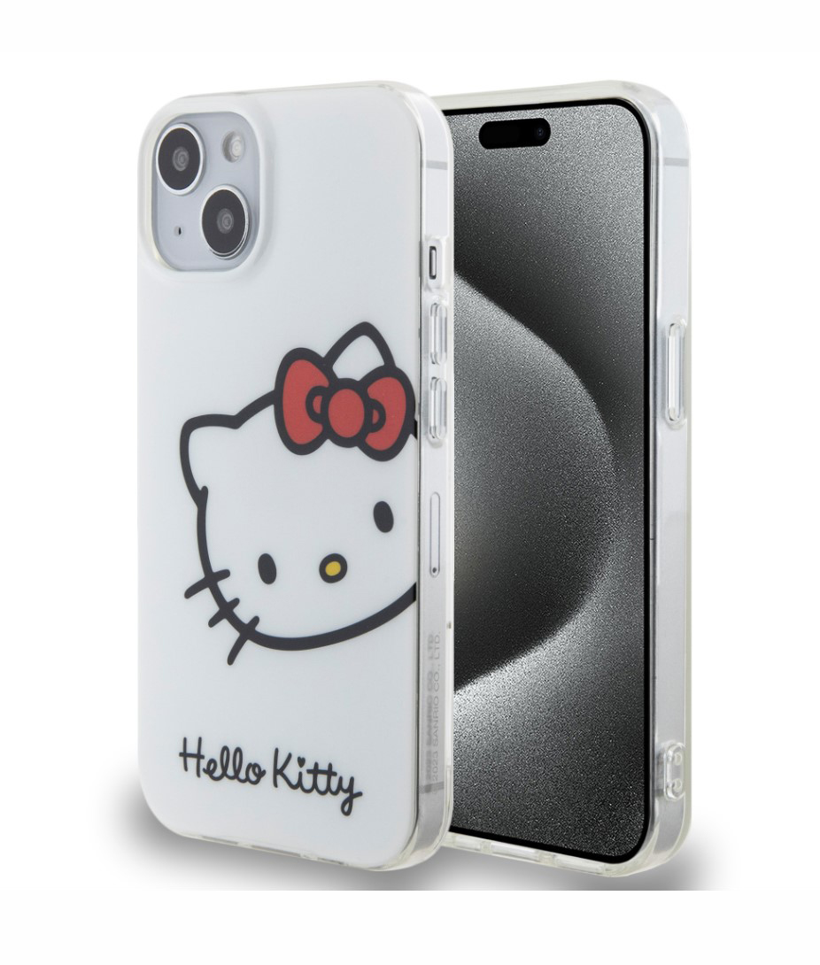 Hello Kitty IML Head Logo Zadní Kryt pro iPhone 13, bílá Nové