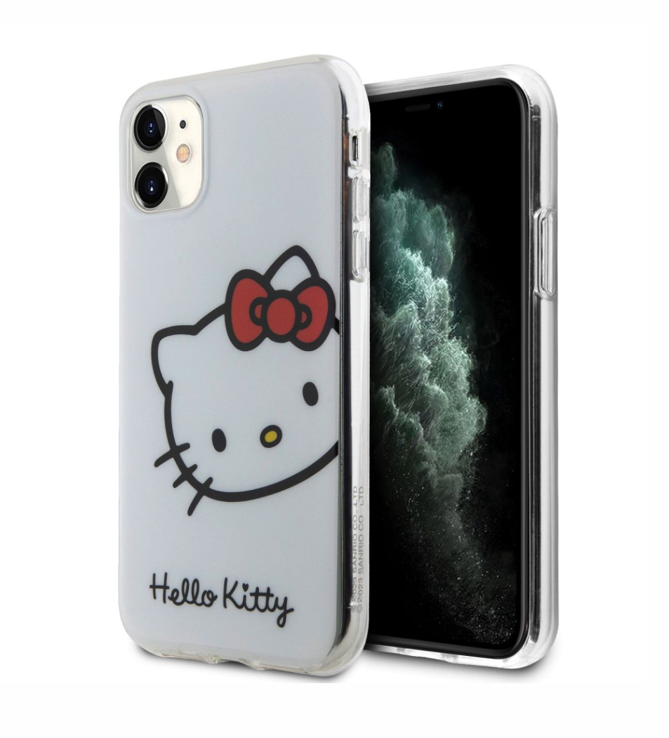 Hello Kitty IML Head Logo Zadní Kryt pro iPhone 11, bílá Nové