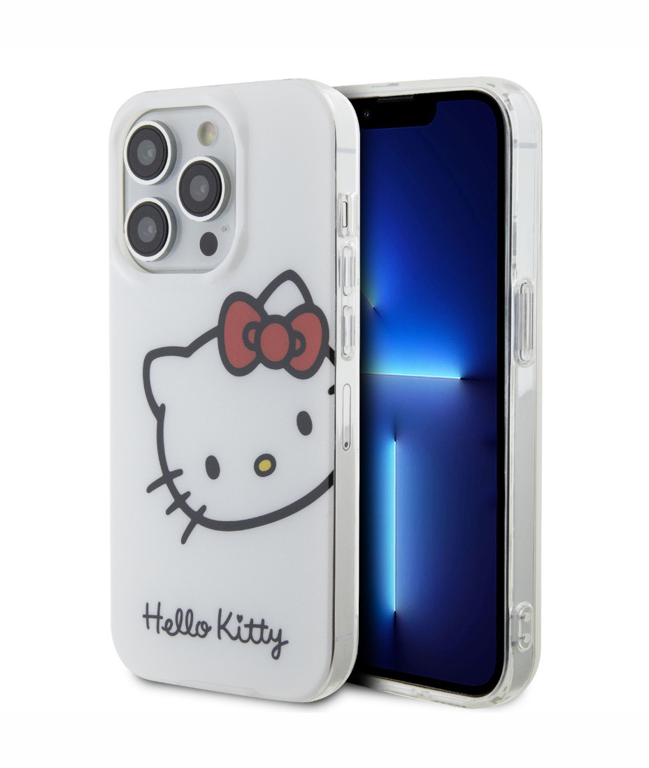 Hello Kitty IML Head Logo Zadní Kryt pro iPhone 13 Pro, bílá Nové