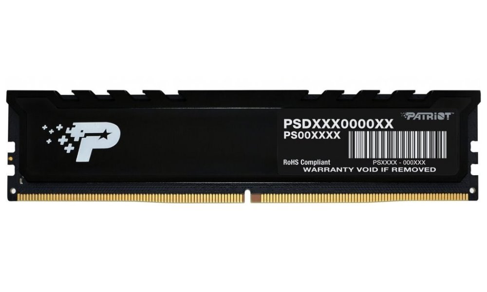 Patriot Signature Premium 16GB 5600 MHz černá DDR5 CL46 NON-ECC Unbuffered 1.2V PSP516G560081H1 PATRIOT Signature Premium 16GB DDR5 5600MT/s / DIMM / CL46 / 1,1V