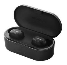 CANYON TWS-2 Bluetooth sportovní sluchátka s mikrofonem, BT V5, nabíjecí pouzdro 800mAh, černá