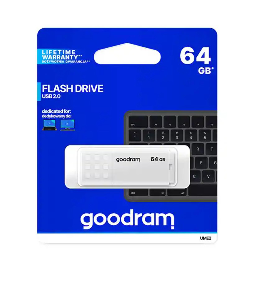 GOODRAM SPRING UME2 USB Flash disk 64GB - bílá Nové