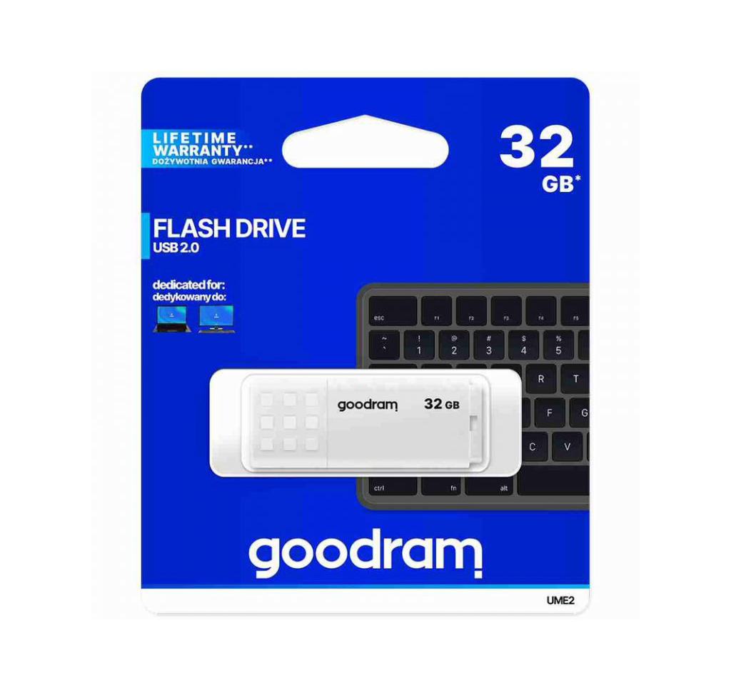 GOODRAM SPRING UME2 USB Flash disk 32GB - bílá Nové