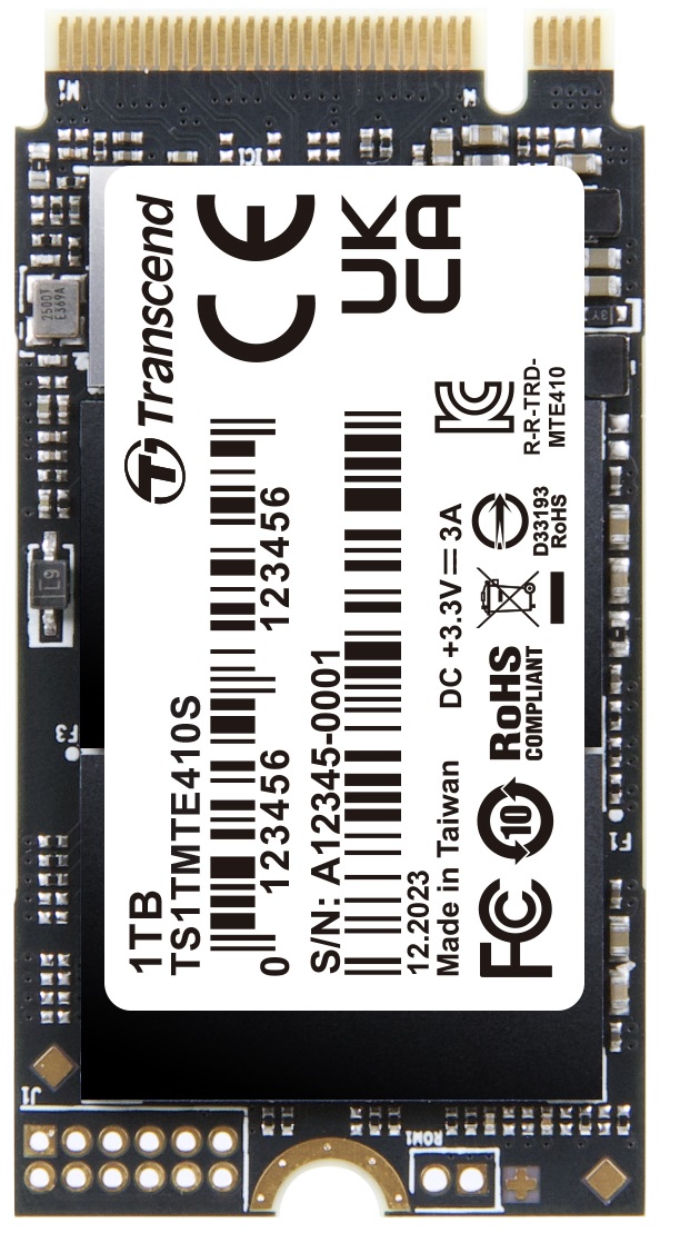 Transcend MTE410S 1TB SSD disk M.2 2242, NVMe PCIe Gen4 x4 5000MB/s R 3500MB/s W