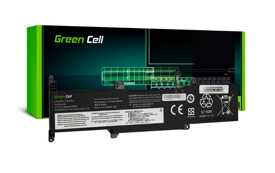 GreenCell Green Cell L19L3PF5 Baterie pro notebooky Lenovo IdeaPad 3 - 4650mAh Nové
