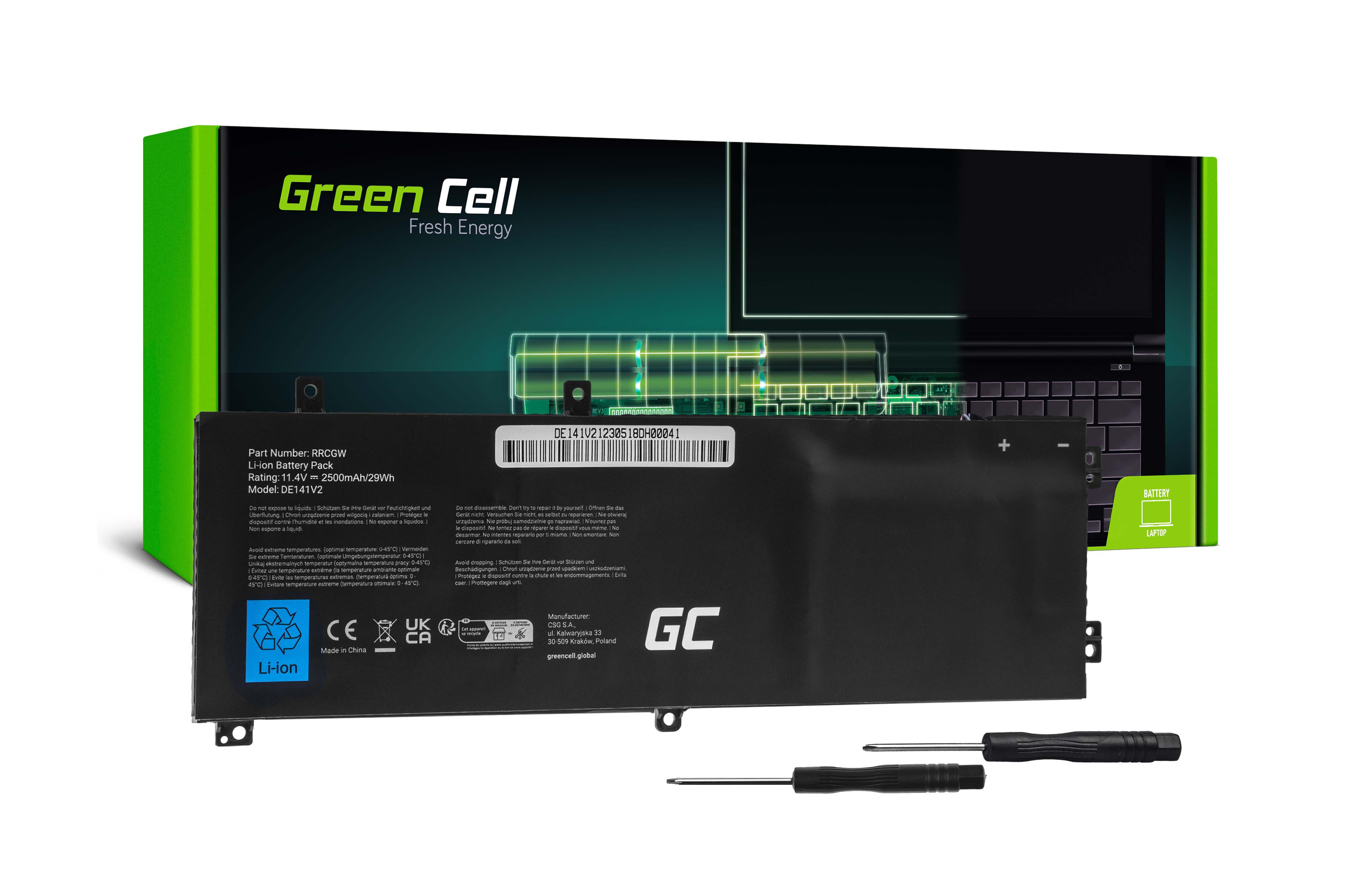 GreenCell Green Cell RRCGW Baterie pro notebooky Dell XPS 15 9550 - 2500 mAh Nové