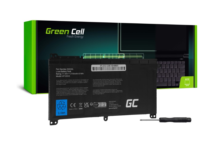 GreenCell Green Cell BI03XL Baterie pro notebooky HP Pavilion x360 - 2700mAh Nové