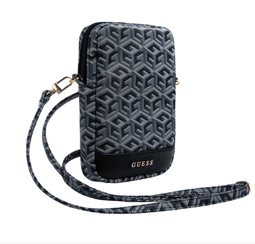 Guess PU G Cube Wallet Phone Bag Zipper, černá Nové