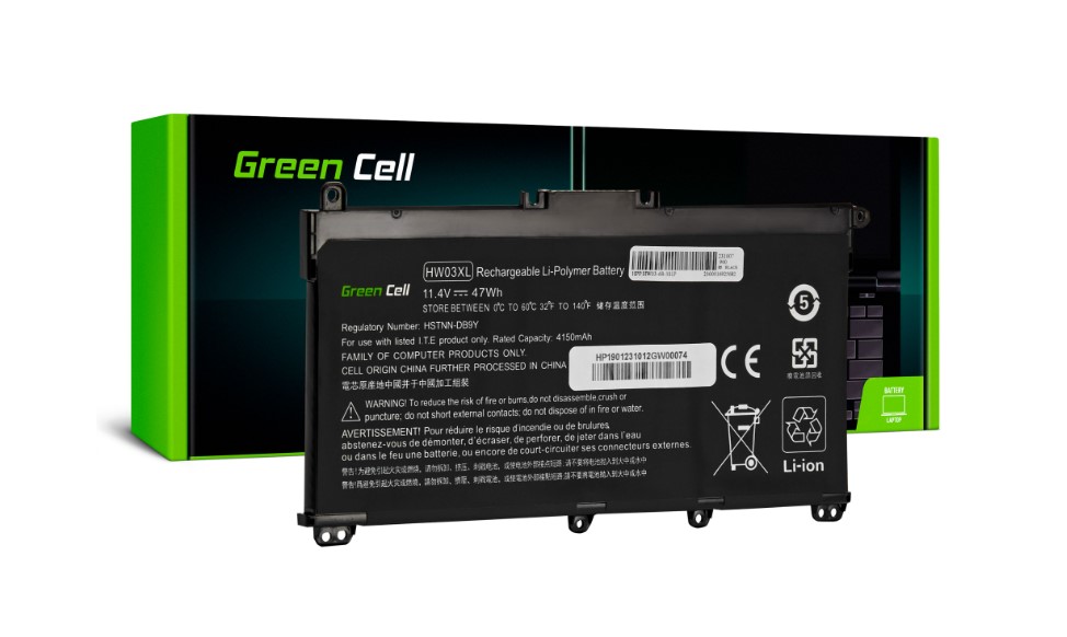 Green Cell HW03XL Baterie pro notebooky HP Pavilion - 4150mAh Nové