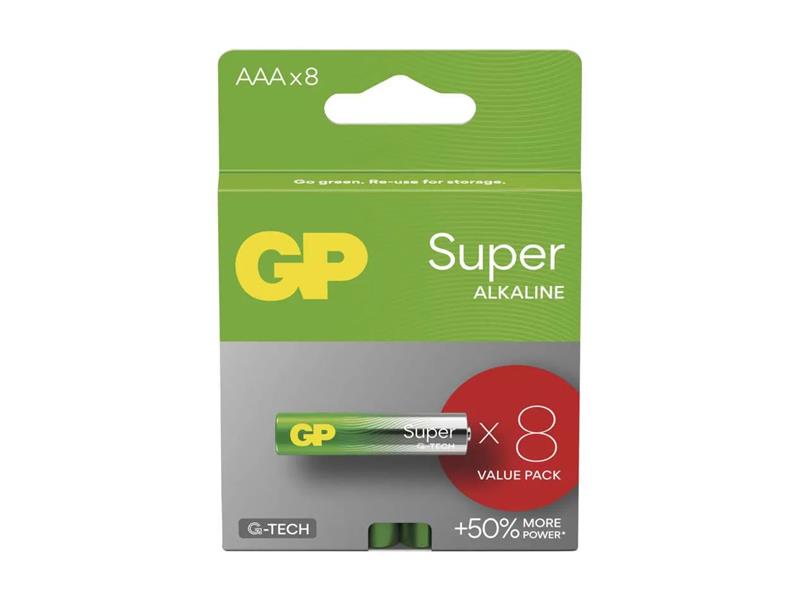 GP alkalická bat SUPER AAA (LR03) 8pack