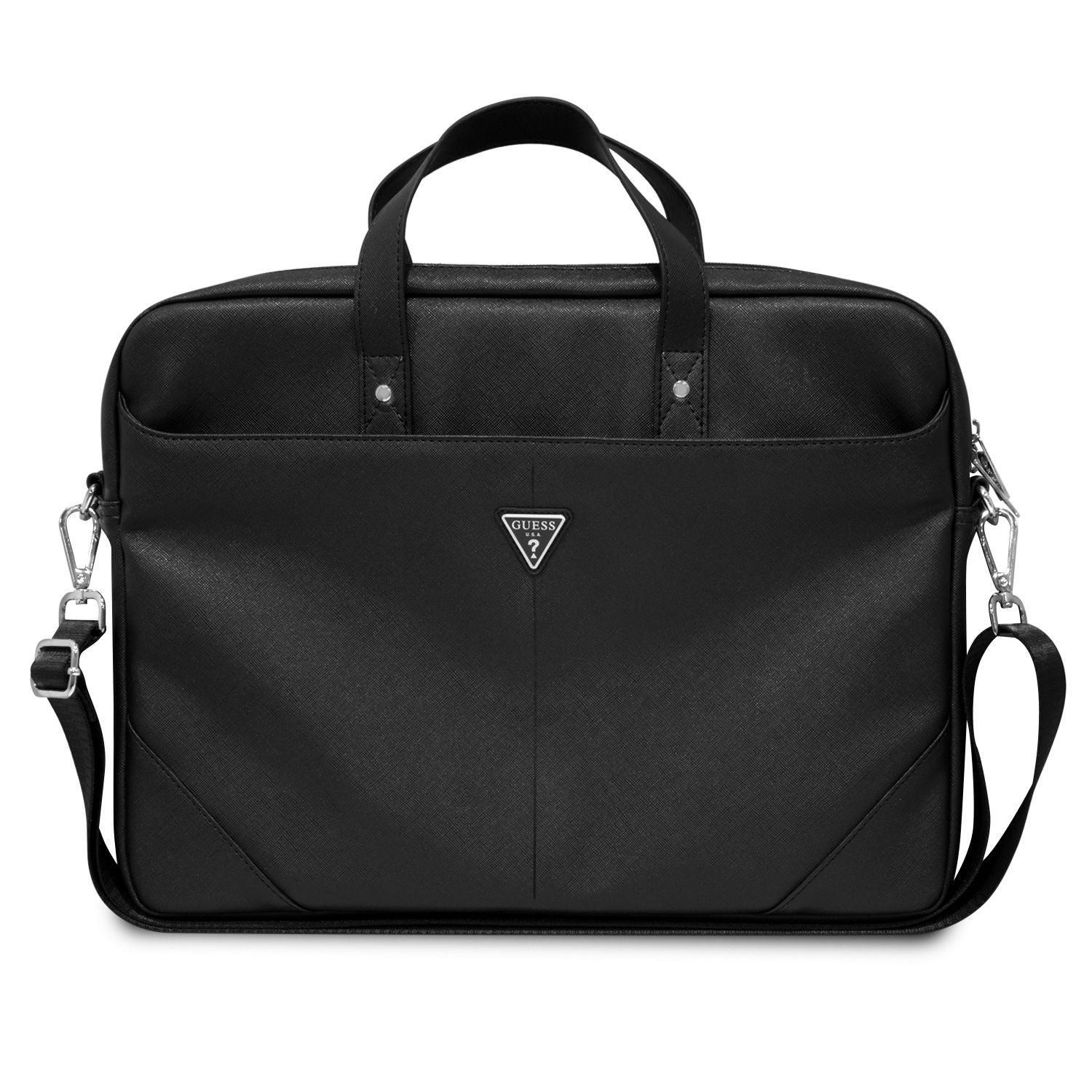 Guess Saffiano Triangle Logo Computer Bag 15/16" Black Nové