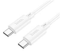 Data kabel HOCO X88 Gratified, USB-C/USB-C (PD), 3A, 60W, 1m, bílá