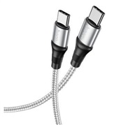 Data kabel HOCO X50 Exquisito, USB-C/USB-C (PD), 5A, 100W, 1m, šedá